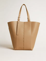 24/7 Bag North South in cappuccino-colored leather with adjustable handles