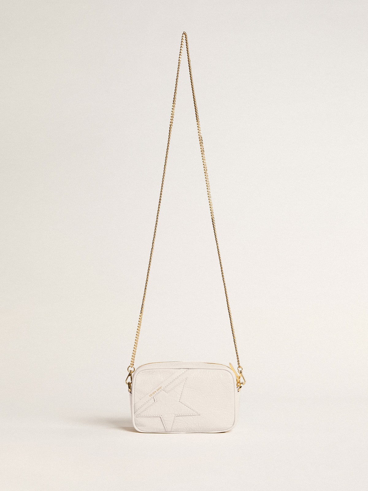 Mini Star Bag in butter-white leather with tone-on-tone star