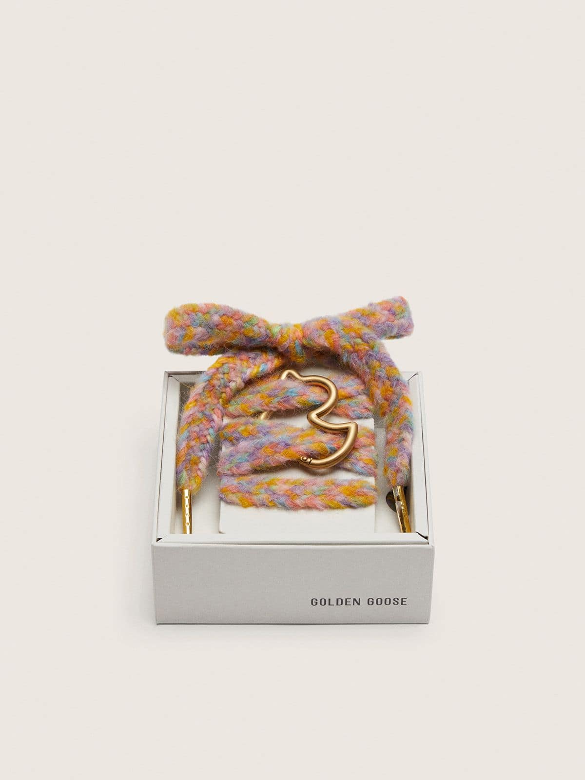 Skins multicolor wool laces with duck-shaped snap hook