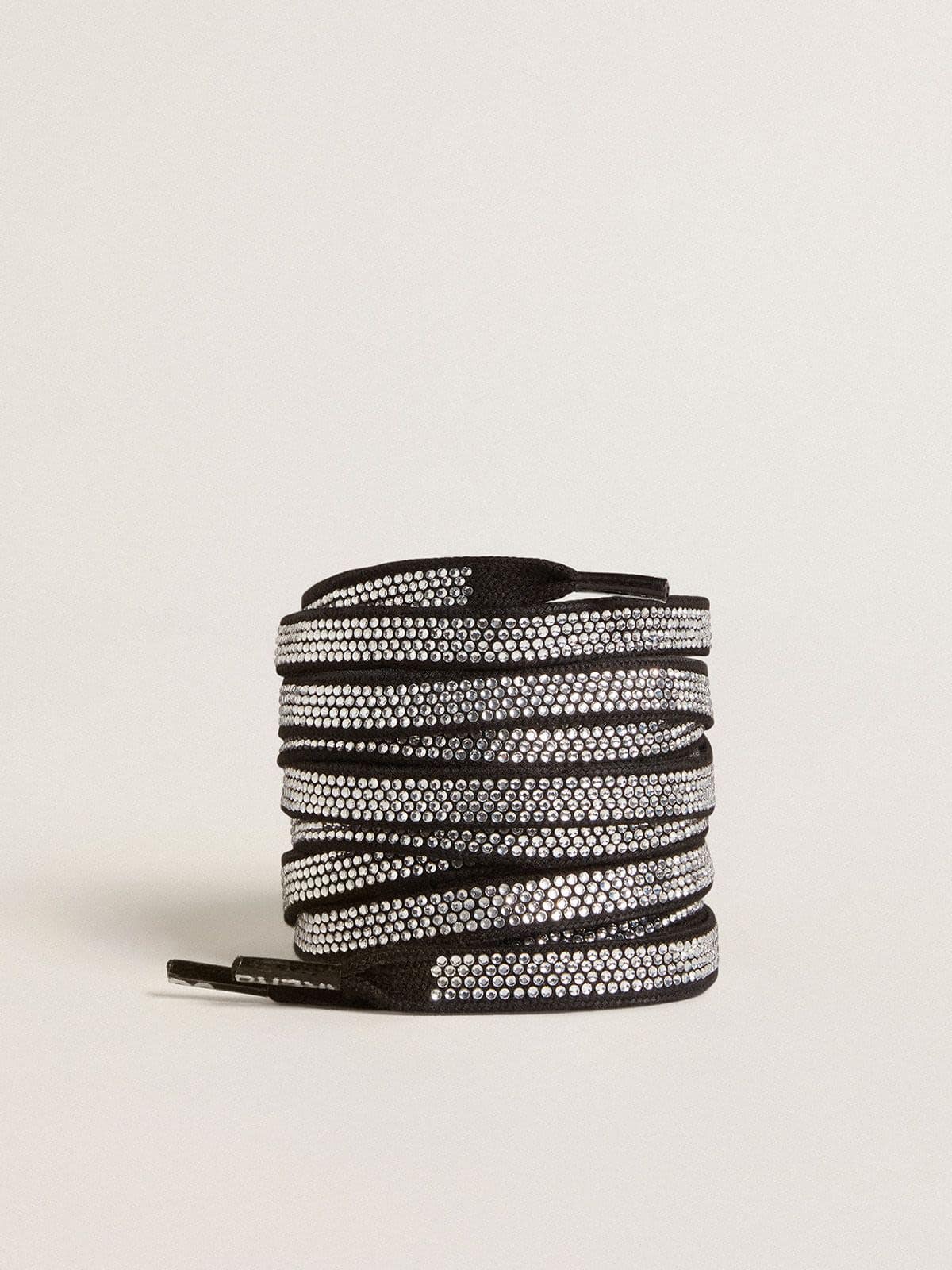 Swarovski laces with contrasting white logo