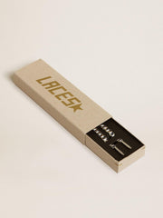 Brown leopard-print laces with contrasting white stars