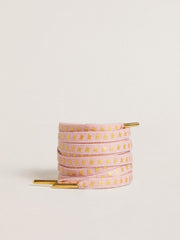 Pink cotton laces with contrasting gold stars