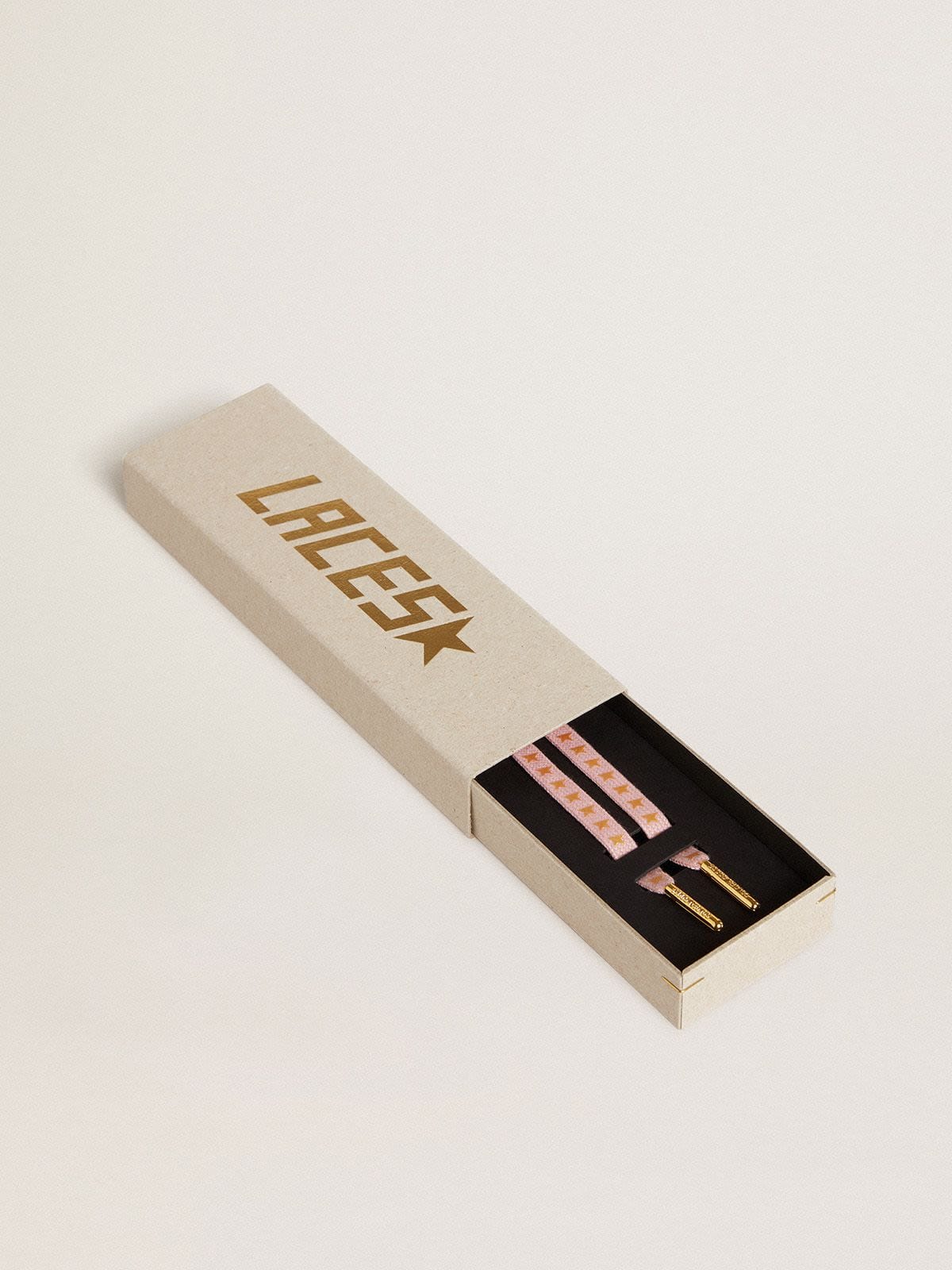 Pink cotton laces with contrasting gold stars