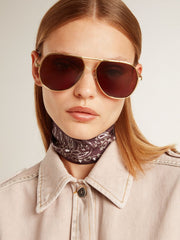 Ribbon in black silk twill with paisley pattern