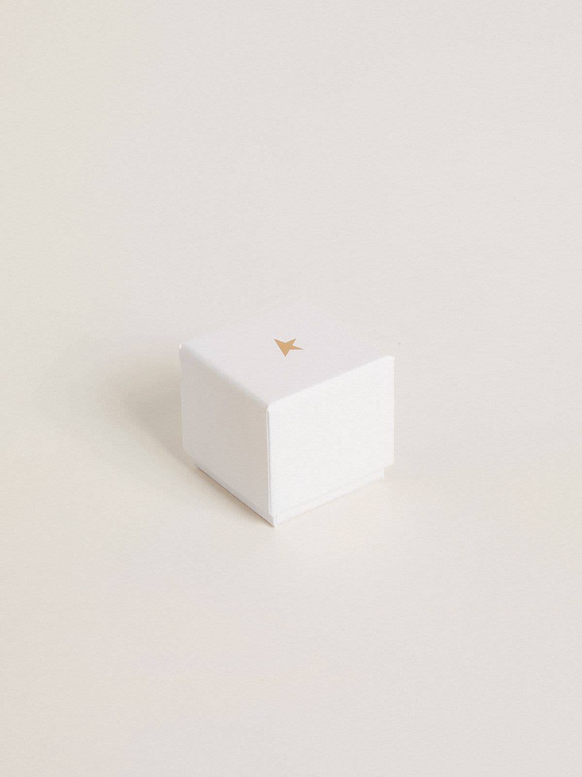 Purse-shaped charm in silver-colored brass with crystals