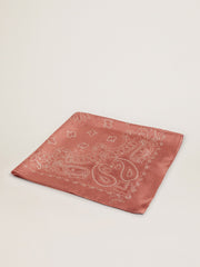 Old rose scarf with paisley print
