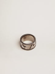 Band ring in antique silver color
