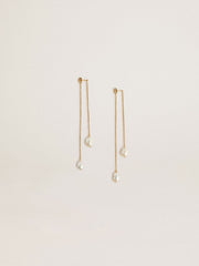 Drop earrings with pearls