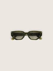 Jamie rectangular sunglasses with green marble effect frame