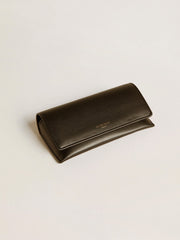 Square-style Panthos sunglasses with beige frame and gold details