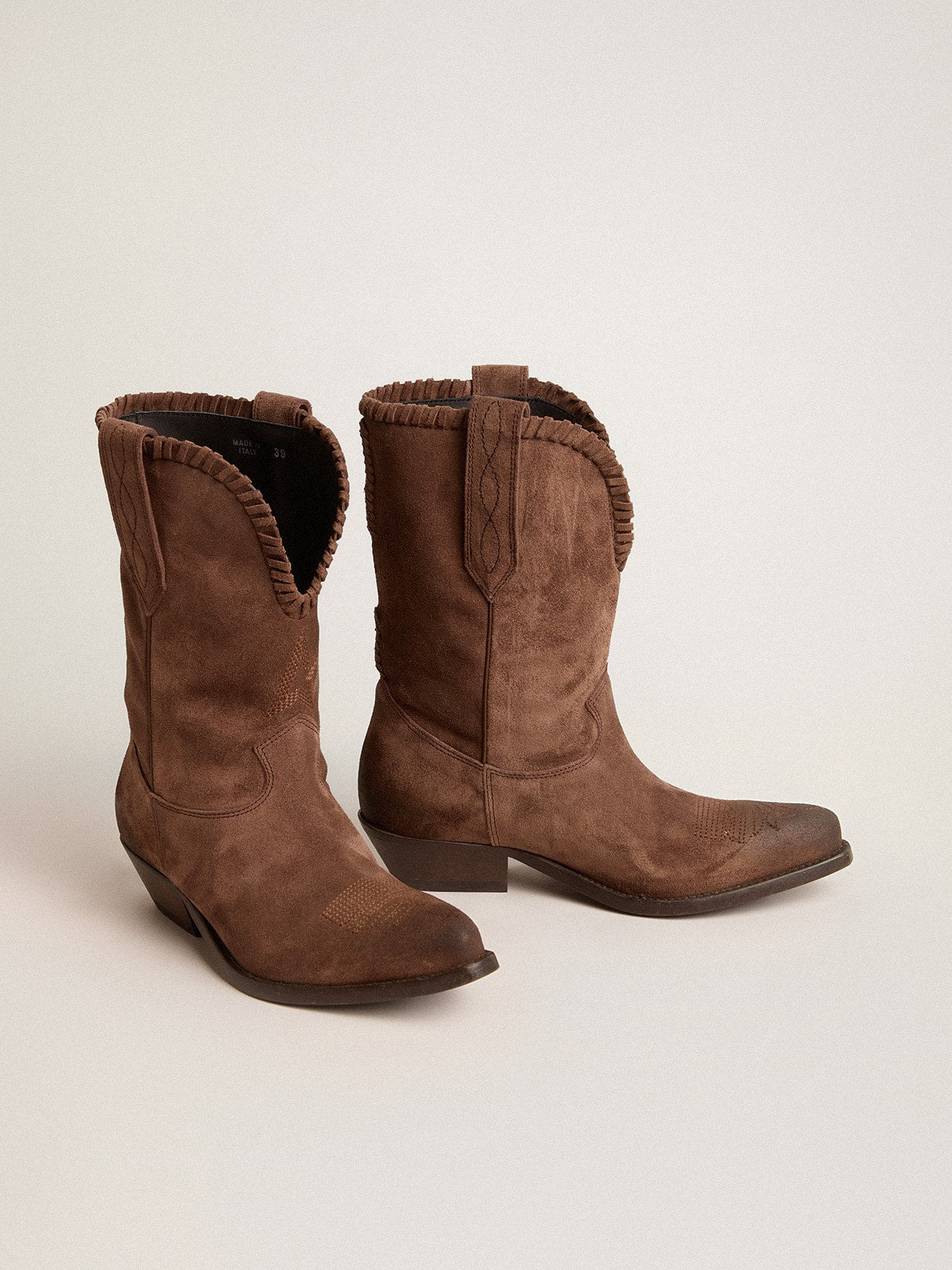 Low Women’s boots in dark brown washed suede