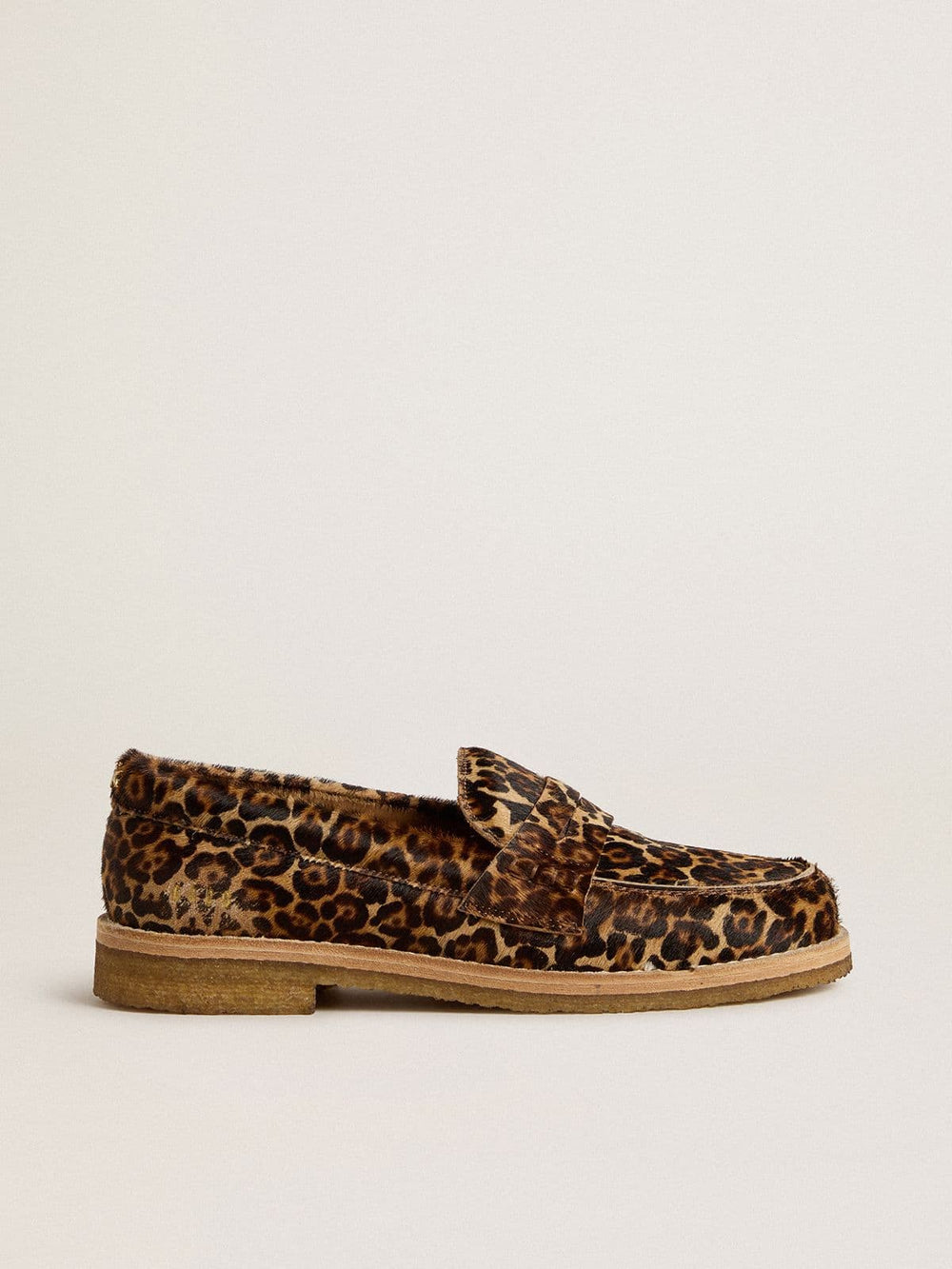 Women's Jerry loafer in leopard-print pony skin