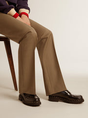 Women’s chunky loafers in studded black leather