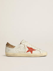 Men's Super-Star LTD in nappa leather with orange leather star and tobacco suede heel tab