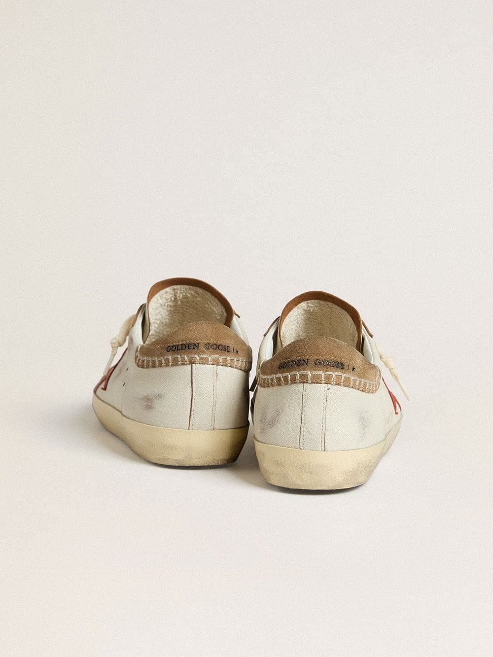 Men's Super-Star LTD in nappa leather with orange leather star and tobacco suede heel tab