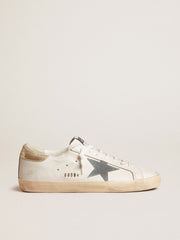 Men's Super-Star with suede star and platinum snake-print leather heel tab