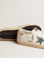 Men's Super-Star with suede star and platinum snake-print leather heel tab