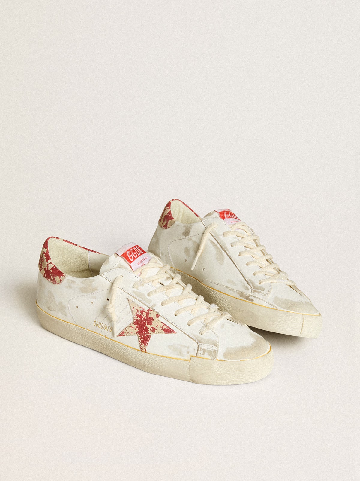 White Men's Super-Star LAB with rust-effect star and heel tab
