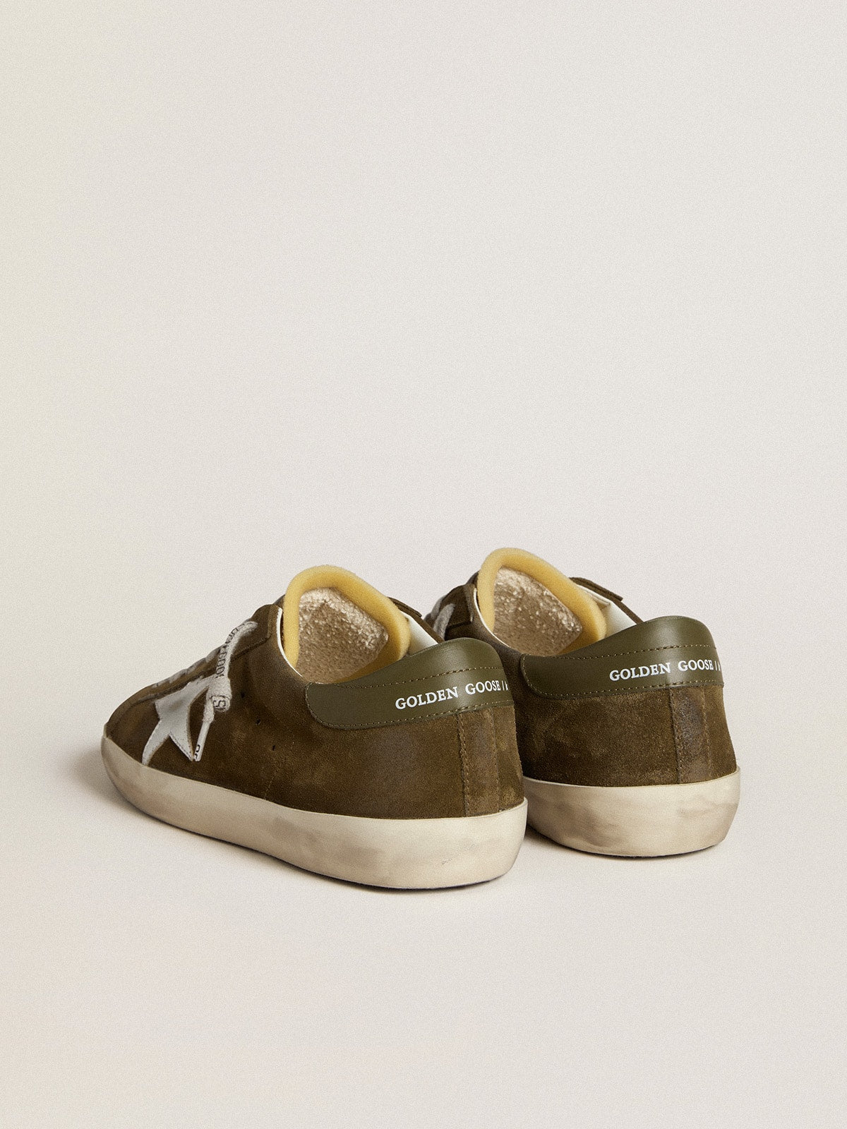 Men's Super-Star LTD in suede with metallic leather star and leather heel tab