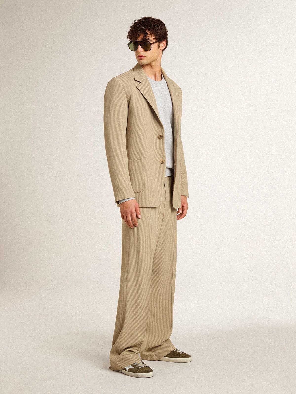 Men's Super-Star LTD in suede with metallic leather star and leather heel tab