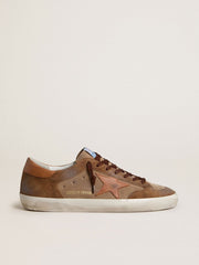 Men's Super-Star in brown suede with tan leather star and heel tab