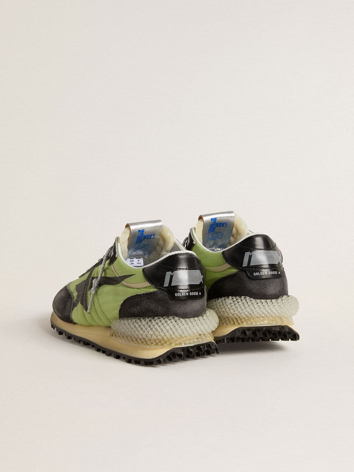 Men's Marathon with green nylon upper and black star