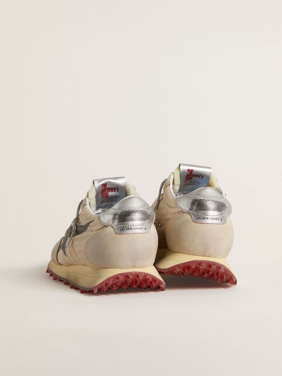 Men’s Marathon with beige nylon upper and gray star