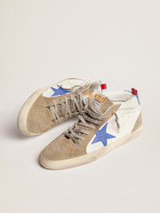 Men's Mid Star with blue leather star and dove-gray suede inserts