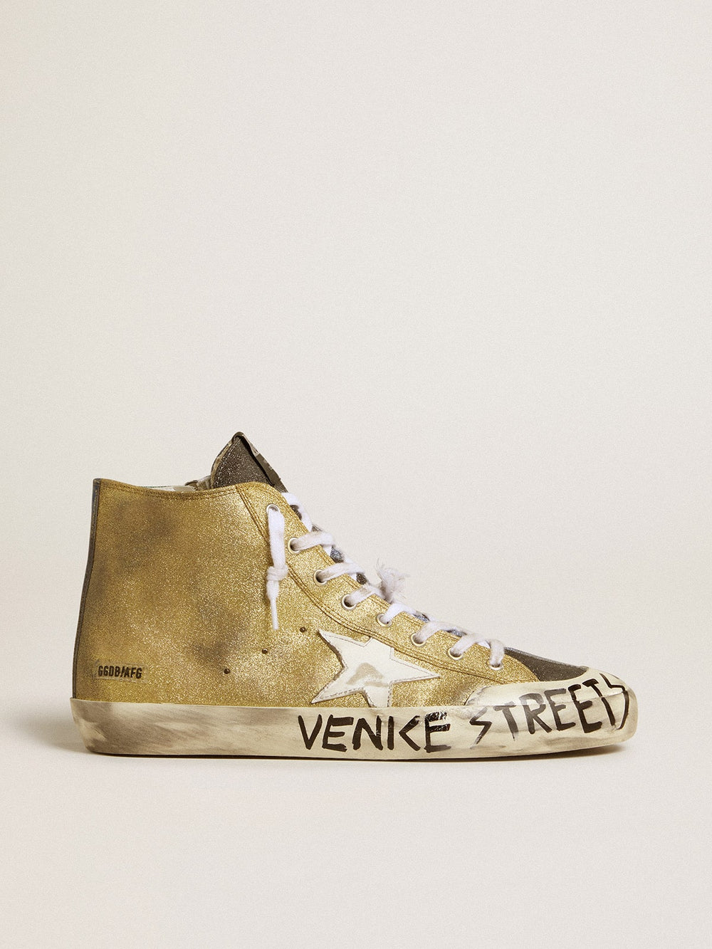 Men’s Francy LAB in golden glitter with white leather star
