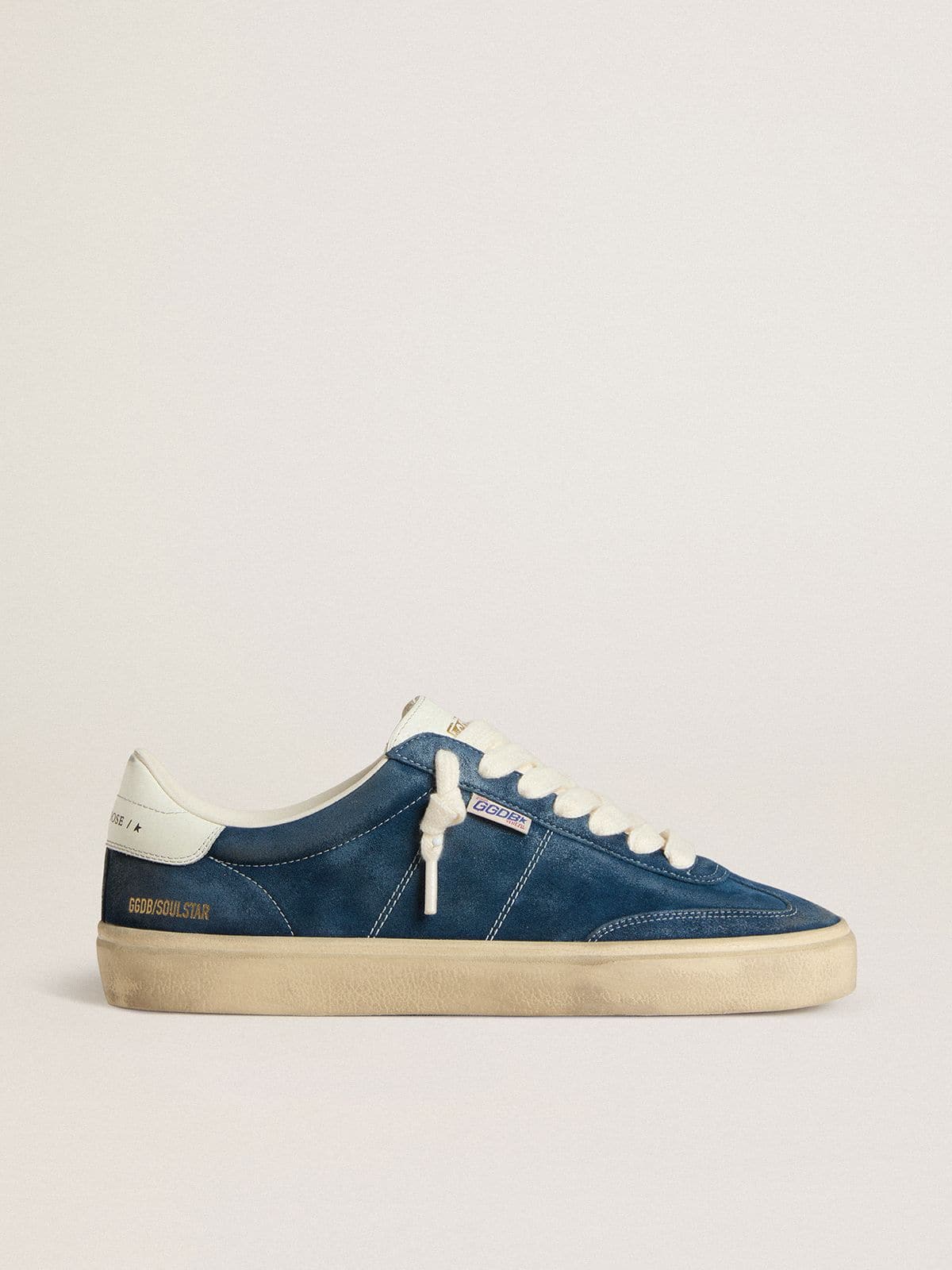 Men's Soul Star in blue suede with white leather heel tab