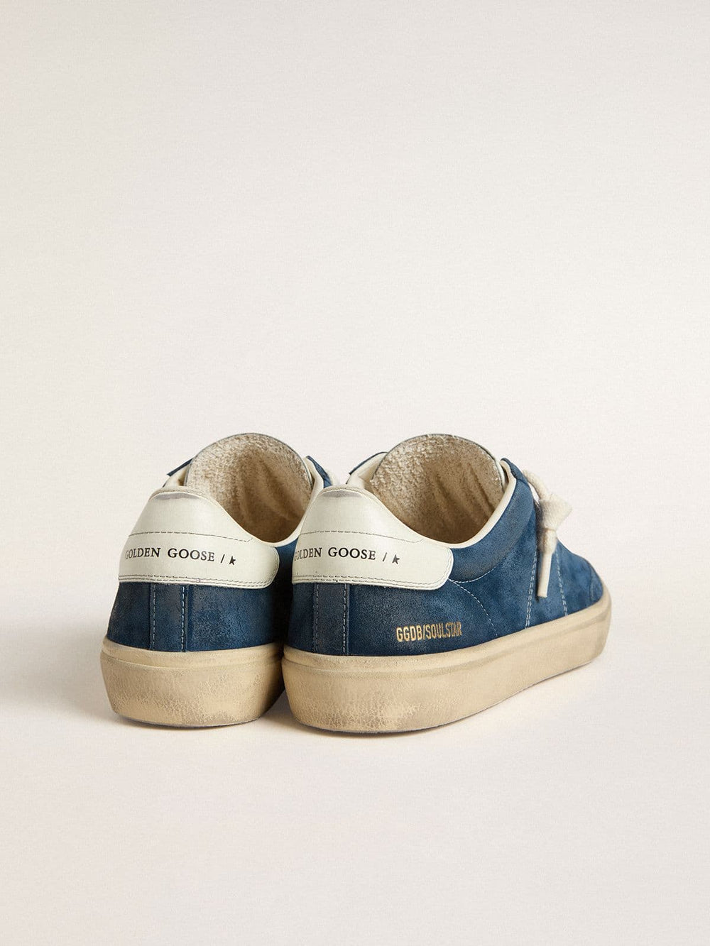 Men's Soul Star in blue suede with white leather heel tab