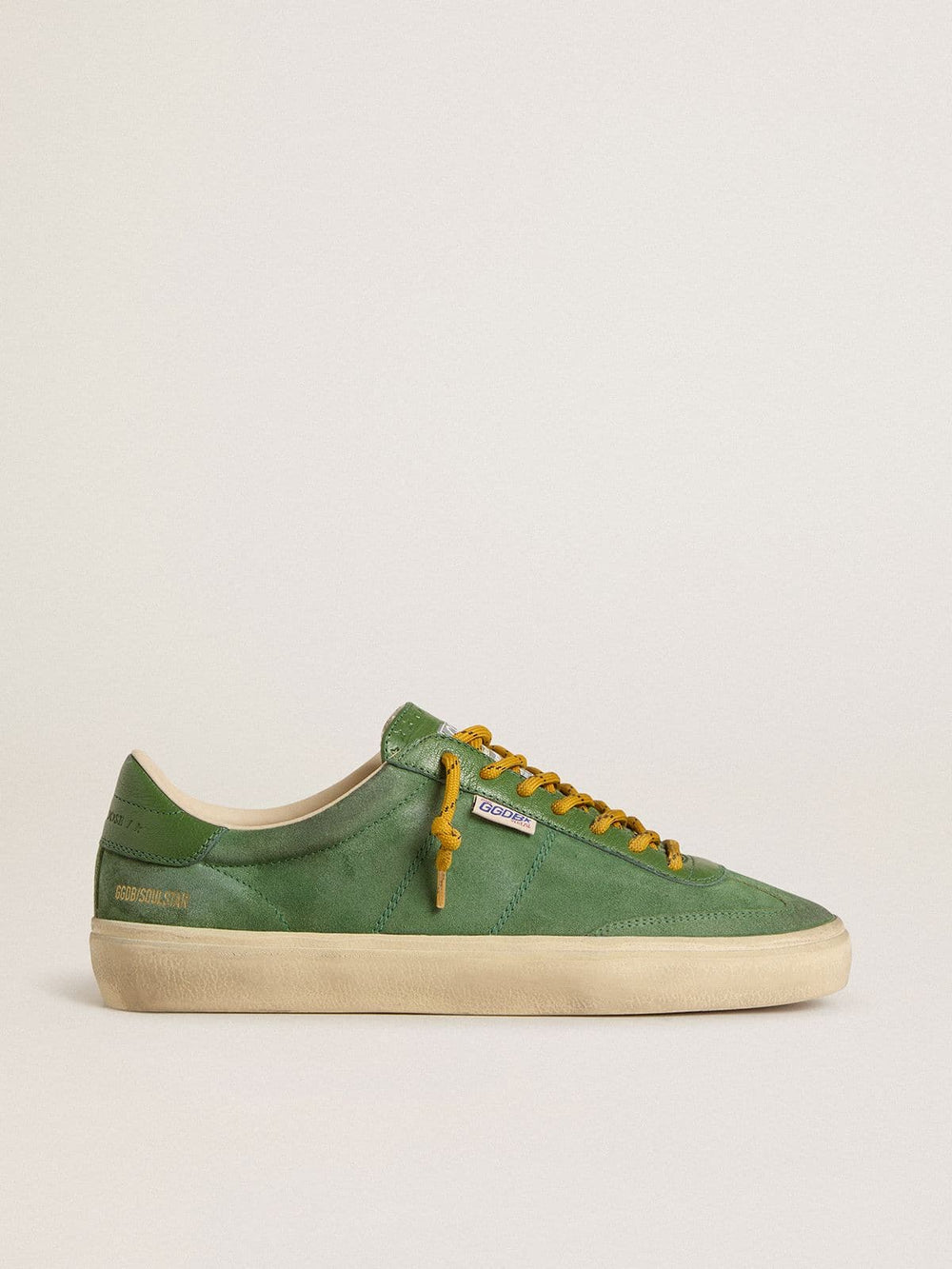 Men's Soul Star in green suede with green leather heel tab