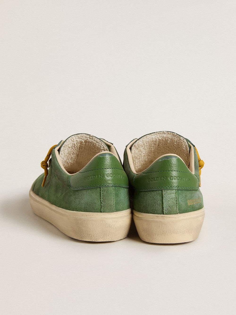 Men's Soul Star in green suede with green leather heel tab