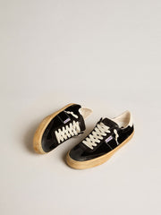 Men's Soul Star in black velvet with white leather heel tab