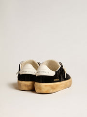 Men's Soul Star in black velvet with white leather heel tab