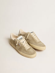 Men's Soul Star in dove-gray suede with white leather heel tab and tongue