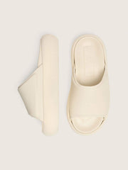 Men's Space-Star Slide slip-ons in white leather