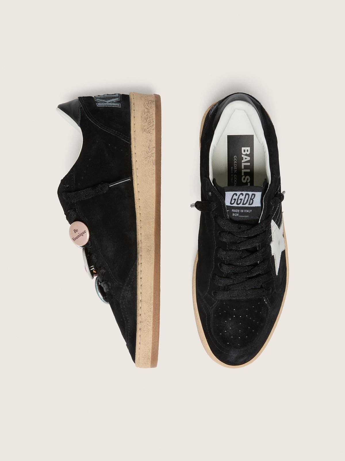 Men's Ball Star LTD in black suede with Skins