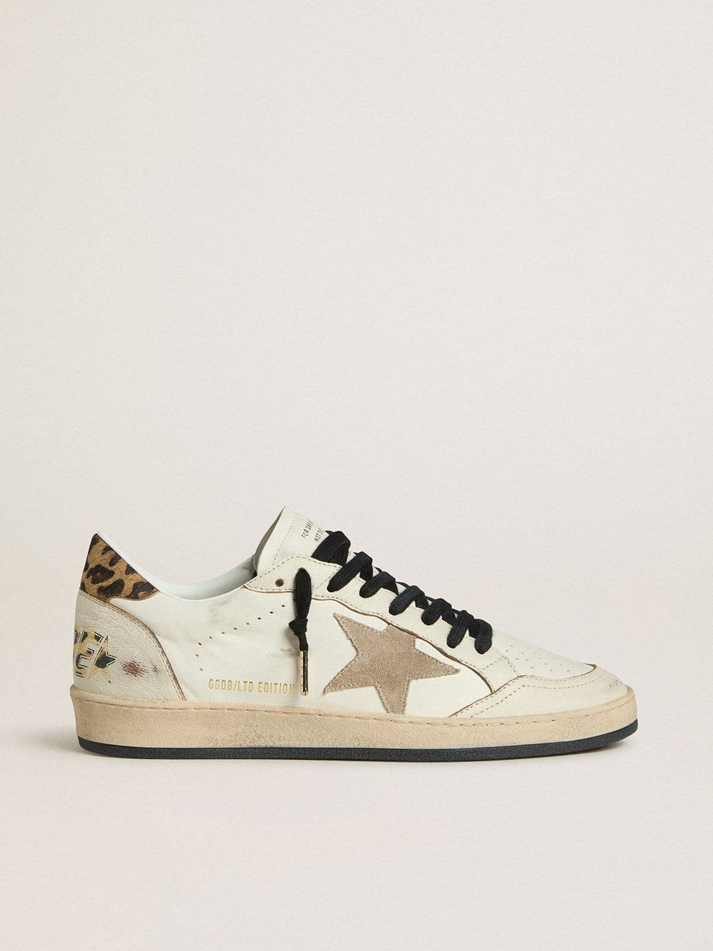 Men's Ball Star Wishes with suede star and leopard-print pony skin heel tab