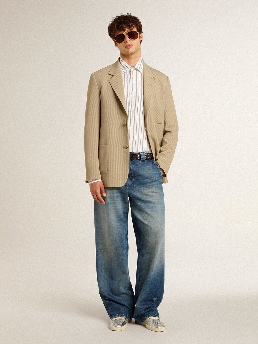 Bio-based Ball Star in metallic silver with silver star and red heel tab