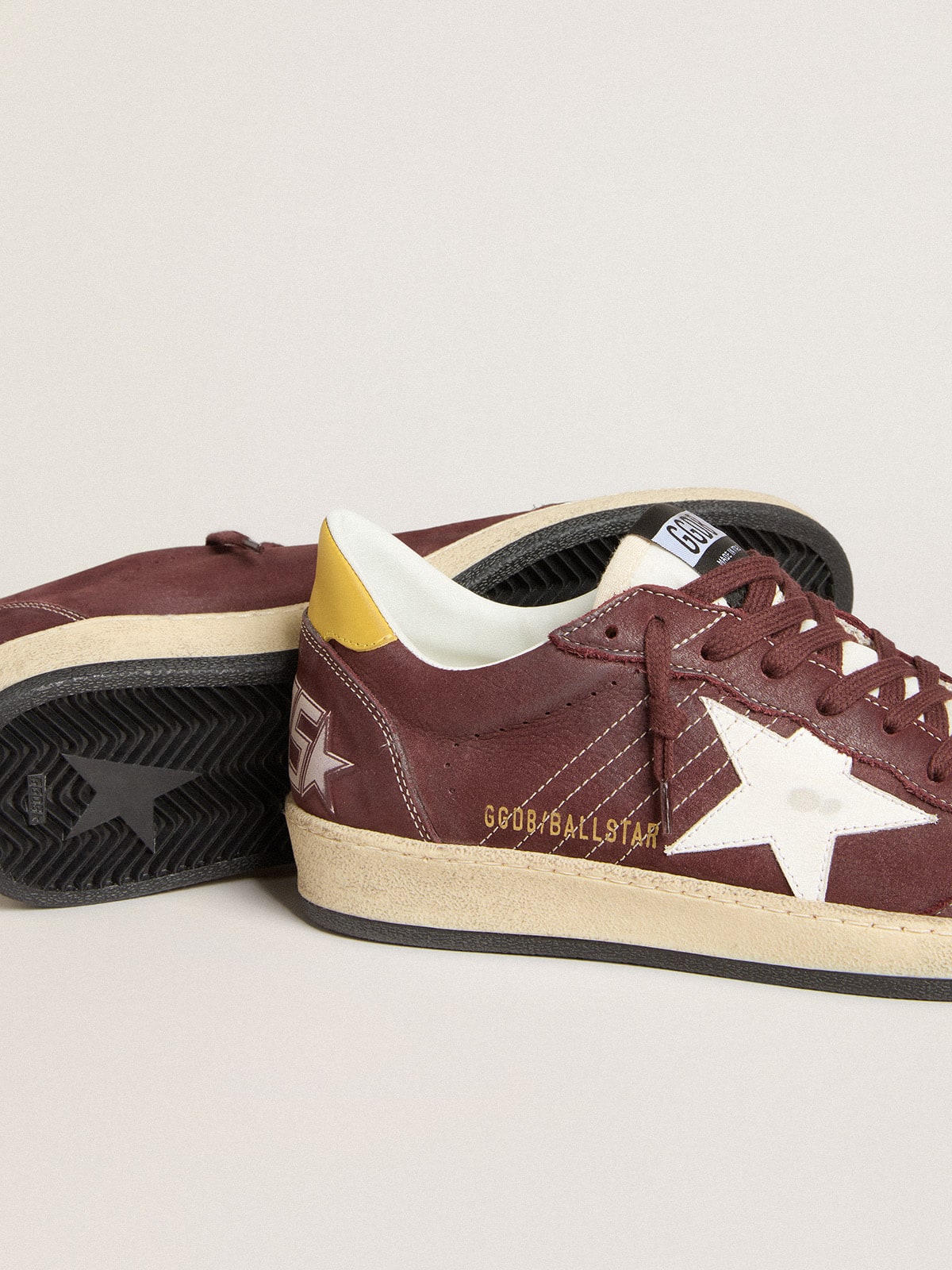 Men's Ball Star in chocolate nubuck with leather star and heel tab