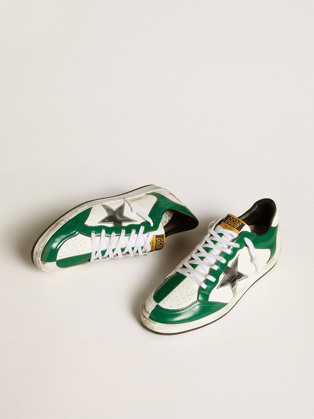 Men's Ball Star LAB in green and white leather with silver star