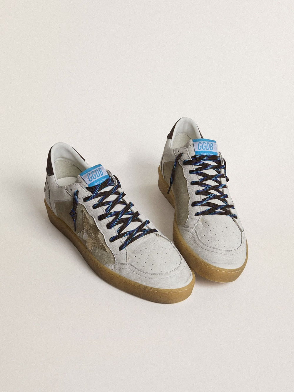 Ball Star LTD with foiled crackle leather star and brown leather heel tab