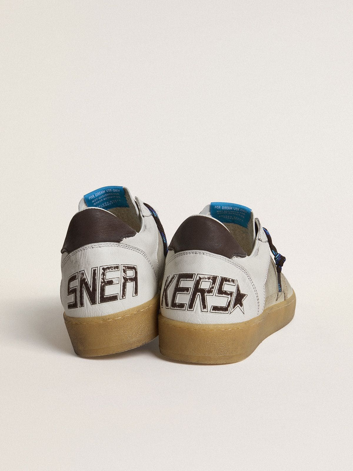 Ball Star LTD with foiled crackle leather star and brown leather heel tab