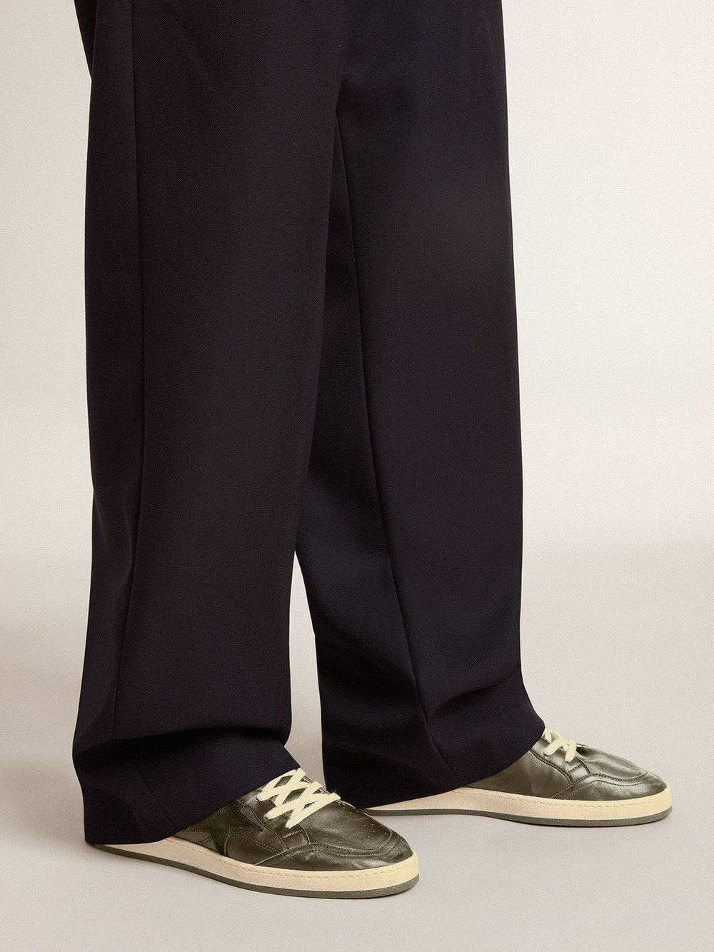 Men’s Ball Star in black nappa with suede star and nappa heel tab