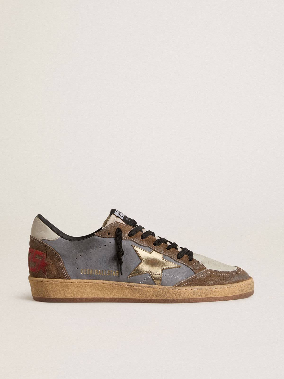 Men's Ball Star in nubuck and suede with gold metallic star