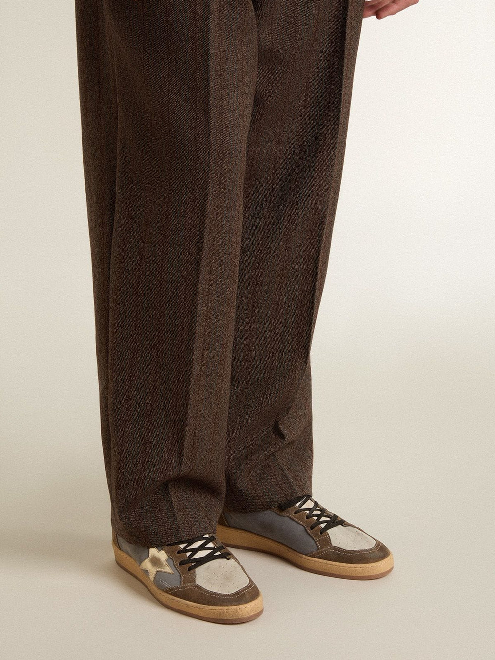 Men's Ball Star in nubuck and suede with gold metallic star