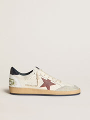 Ball Star in nappa with brown nubuck star and nappa heel tab