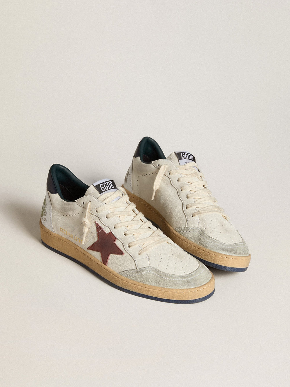 Ball Star in nappa with brown nubuck star and nappa heel tab