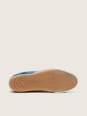 Men's True-Star in teal suede with black star and cream heel tab